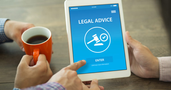 business divorce LEGAL ADVICE CONCEPT ON SCREEN