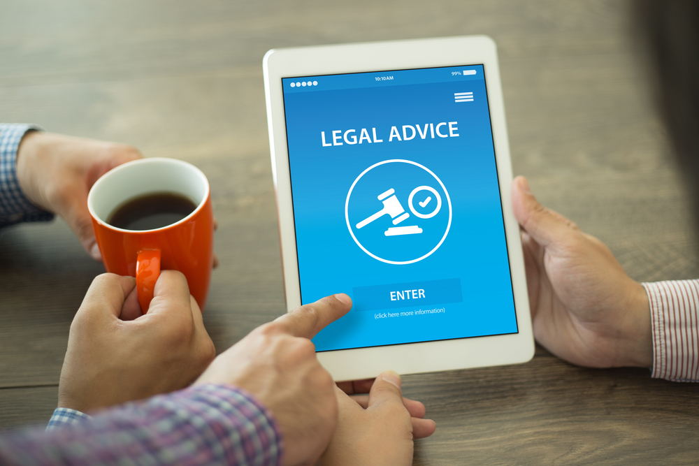 LEGAL ADVICE CONCEPT ON SCREEN