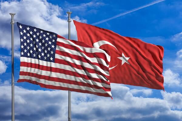 Turkish and American flags